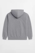Kadın Kapüşonlu Cepli Gri Sweatshirt thumbnail 3