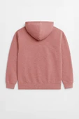 Kadın Kapüşonlu Cepli Mercan Sweatshirt thumbnail 3