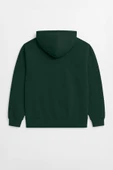 Kadın Kapüşonlu Cepli Nefti Sweatshirt thumbnail 3