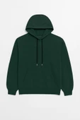 Kadın Kapüşonlu Cepli Nefti Sweatshirt thumbnail 2