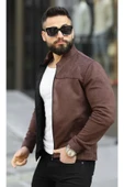 Premium Örme Triko Kol Dik Yaka Süet Ceket thumbnail 11