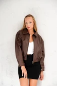 Oversize Basic Deri Ceket - Sokak Modasının Yeni İkonu thumbnail 2