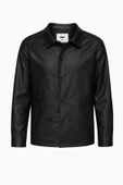 Basic Slim Fit Çıt Çıtlı Deri Ceket - Sade ve Şık Tasarım thumbnail 1