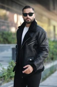 Biker Kürk Detaylı Kışlık Mont thumbnail 1