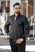 ERKEK PREMİUM BOMBER DERİ CEKET thumbnail 2