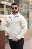 Şık ve Basic Slim Fit Kaşe Ceket thumbnail 3