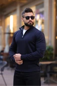 Slim Fit Fermuarlı Kazak thumbnail 1