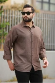 Oversize Keten Karışımlı Basic Salaş Gömlek thumbnail 12