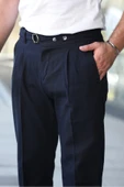 Tasarım İtalyan Model Keten Pantolon thumbnail 9