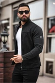 Premium Örme Triko Kol Dik Yaka Süet Ceket thumbnail 1