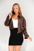 Oversize Basic Deri Ceket - Sokak Modasının Yeni İkonu thumbnail 4
