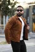 Erkek Slim Fit Deri Ceket thumbnail 10