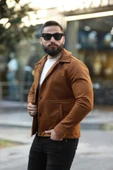 Erkek Slim Fit Deri Ceket thumbnail 11