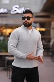 Kalın Örgü Fermuarlı Kazak thumbnail 9