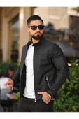 Slim Fit Deri Ceket thumbnail 1