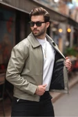 Basic Oversize Deri Ceket - Çift Fermuarlı İkonik Tasarım thumbnail 12