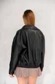 Oversize Siyah Deri Ceket - Trend Alarmı ???? thumbnail 4