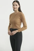 Fitilli Crop Triko Kazak - Karamel thumbnail 4