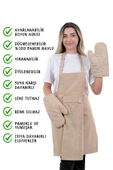 Star İki Eldivenli Set Ayar Askılı 4lü Mutfak Önlüğü Seti (2 ELDİVEN) thumbnail 2