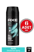 Axe Apollo Erkek Sprey Deodorant 150 Ml (6 Adet) thumbnail 1