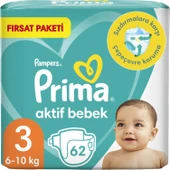 Prima Bebek Bezi 3 Beden 124 Adet thumbnail 2