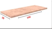 35x100 Cm Ham MDF Raf - Dekoratif Ahşap Raf thumbnail 1