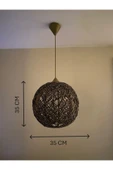 Bohem,Ahşap,Jüt,Hasır,Modern,Doğal Sarkıt Avize thumbnail 5