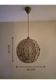 Bohem,Ahşap,Jüt,Hasır,Modern,Doğal Sarkıt Avize thumbnail 4