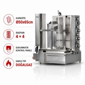 Pimak Robot Döner Makinaları 4 + 4 Radyanlı Doğalgazlı thumbnail 2