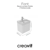 Font Lavabo Dolabı 50 cm Beyaz thumbnail 7