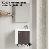 Forest Lavabo Dolabı 50 cm Beyaz-Bakır thumbnail 3