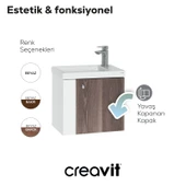 Forest Lavabo Dolabı 50 cm Beyaz-Barok thumbnail 4