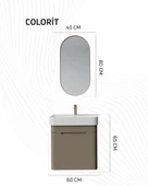 Colorit Kapaklı Lavabo Dolabı 60 cm Ocean thumbnail 3