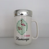 Flamingo Temalı Kapaklı Bardak thumbnail 1