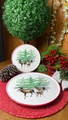 YILBAŞI SERVİS TABAĞI DEER 27 CM 6LI SET thumbnail 2