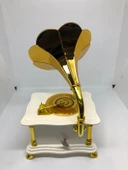 Lebron Gramofon Müzik Kutusu Beyaz thumbnail 2