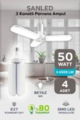 3 Kanatlı Pervane 48W Ampul Beyaz Işık- 4 Adettir thumbnail 1
