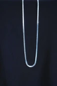 İtalyan Çelik Kolye 45cm 4mm Paslanmaz Gümüş thumbnail 1