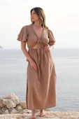 Niva Brown Muslin Dress thumbnail 3