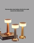 Şarj Edilebilir LED Masa Lambası – USB Girişli, Metal Yapı thumbnail 5