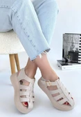 Toten Bej Cilt Kemerli Sandalet thumbnail 2