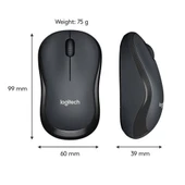 LOGITECH M221 Kablosuz Sessiz Mouse Siyah 910-006510 thumbnail 2
