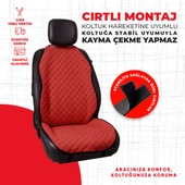 Siyah Kapitone Kırmızı Nubuk Dokuma thumbnail 3