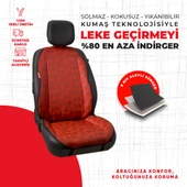Kırmızı Dört Çizgili Jakar Dokuma thumbnail 4