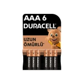 Teknonet Uyumlu Duracell Basic AAA 6lı İnce KalemPil Batarya NT-112799 thumbnail 1
