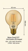 LED FILAMENT RUSTİK AMPÜL thumbnail 1