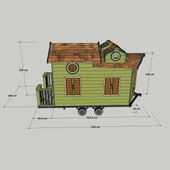 MANDU Ahşap Çocuk Tinyhouse Oyun Evi thumbnail 7
