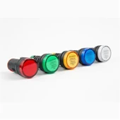 Eurowest Mavi LED Sinyal Lambası 22mm 24V ( 5 ADET ) thumbnail 2