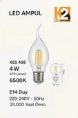 K2 LED Systems 4W LED Filament Ampul thumbnail 2