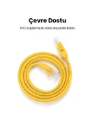 UGREEN CAT5e Ethernet Kablosu, 2 Metre, Sarı, 11231 thumbnail 2